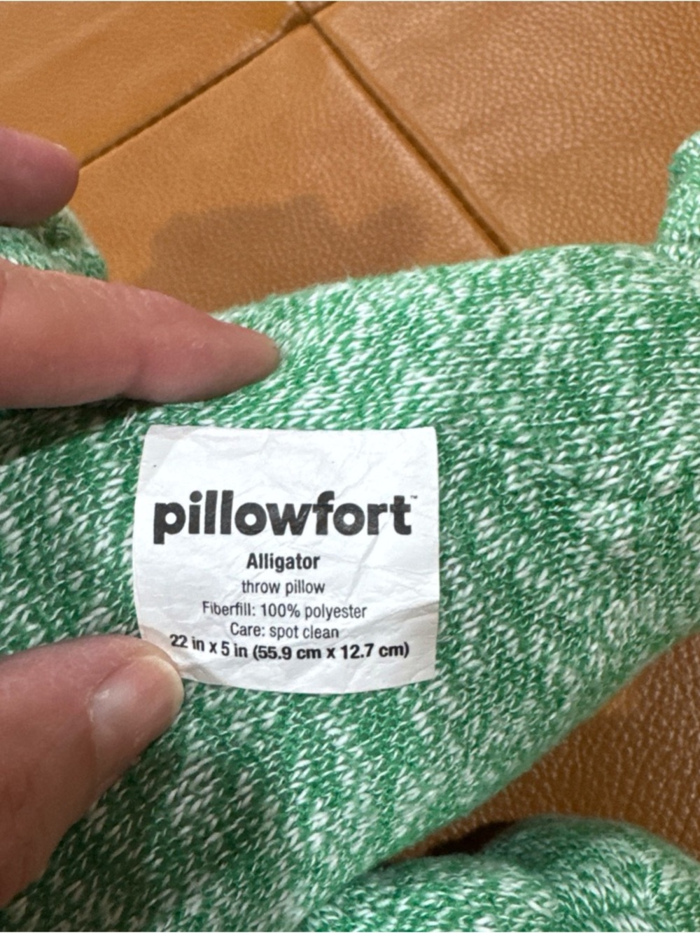 Target Alligator Throw Pillow Plush Green Crocodile Kids Decor 22” Animal Pillow - Picture 6 of 7